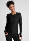 Beyond Yoga Featherweight Classic Crew Pullover - Darkest Night
