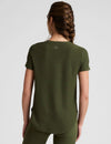 Beyond Yoga Featherweight On The Down low Tee - Army Green Heather