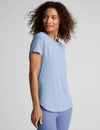 Beyond Yoga Featherweight On The Down low Tee - Blue Zen Heather