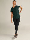 Beyond Yoga Featherweight On The Down low Tee - Midnight Green Heather