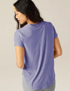 Beyond Yoga Featherweight On The Down low Tee - Perwinkle Cloud Heather