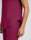 Beyond Yoga Featherweight On The Down low Tee - Sangria Heather