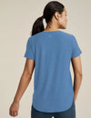 Beyond Yoga Featherweight On The Down low Tee - Sky Blue Heather