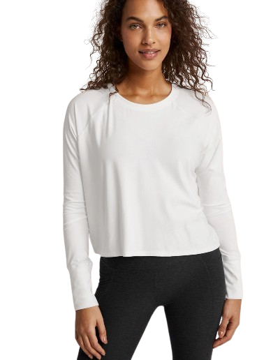 Beyond Yoga Featherweight Daydreamer Pullover - Cloud White