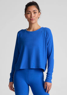  Beyond Yoga Featherweight Daydream Pullover - Court Blue Heather