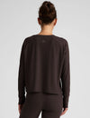 Beyond Yoga Featherweight Daydream Pullover - Dark Chocolate Heather
