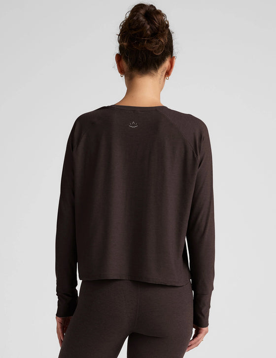 Beyond Yoga Featherweight Daydream Pullover - Dark Chocolate Heather