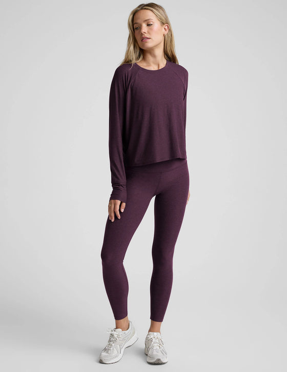 Beyond Yoga Featherweight Daydream Pullover - Eggplant Purple Heather