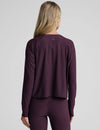 Beyond Yoga Featherweight Daydream Pullover - Eggplant Purple Heather