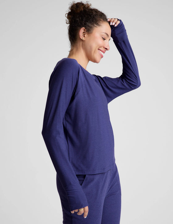 Beyond Yoga Featherweight Daydream Pullover - Eternal Blue Heather