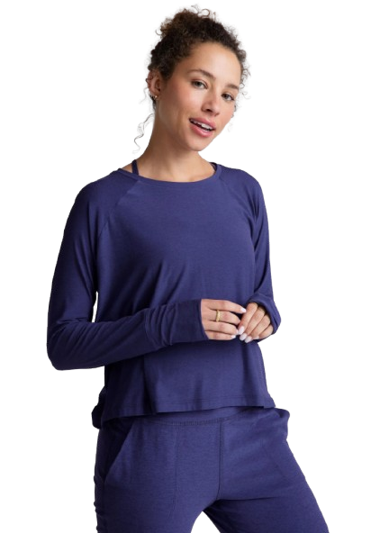Beyond Yoga Featherweight Daydream Pullover - Eternal Blue Heather