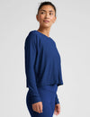 Beyond Yoga Featherweight Daydream Pullover - Marine Blue Heather