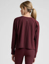 Beyond Yoga Featherweight Daydream Pullover - Midnight Burgundy Heather