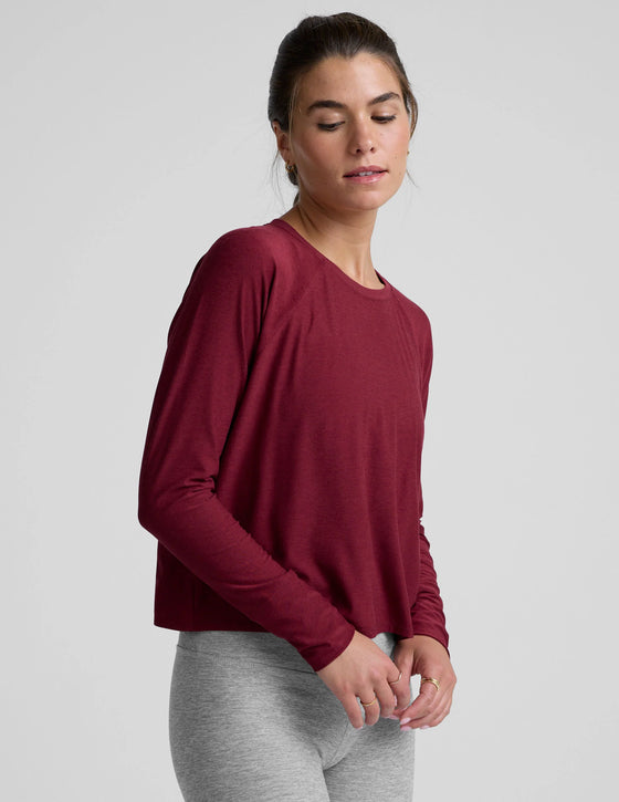 Beyond Yoga Featherweight Daydream Pullover - Ruby Rush Heather
