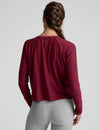 Beyond Yoga Featherweight Daydream Pullover - Ruby Rush Heather