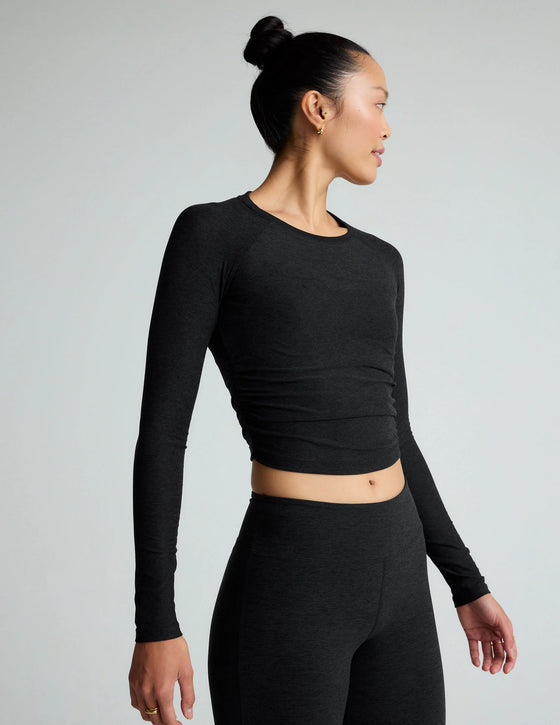 Beyond Yoga Featherweight Your Fit Long Sleeve Top - Darkest Night