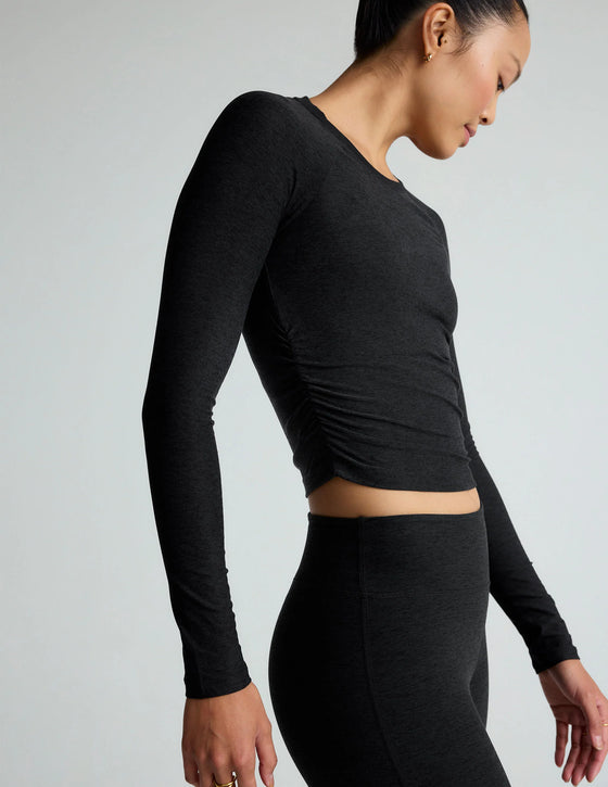 Beyond Yoga Featherweight Your Fit Long Sleeve Top - Darkest Night