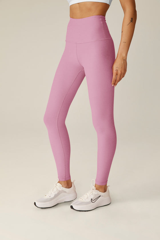 Beyond Yoga Caught In The Midi High Waist Legging - Pink Haze Heather