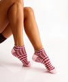 Move Active Classic Low Rise Grip Socks - Picnic Check Red