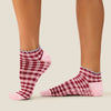 Move Active Classic Low Rise Grip Socks - Picnic Check Red