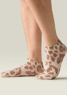  MoveActive Classic Low Rise Grip Socks - Leopard