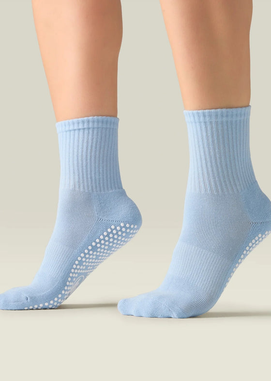 MoveActive Classic Crew Grip Sock - Powder Blue