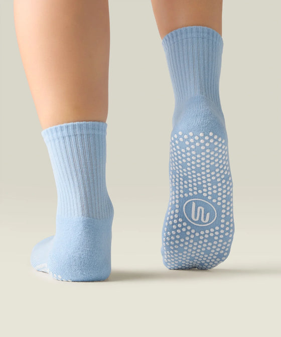 MoveActive Classic Crew Grip Sock - Powder Blue
