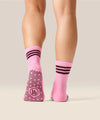 MoveActive Classic Crew Grip Sock - Pink Paloma