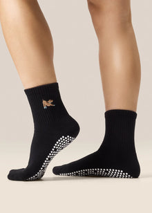  MoveActive Classic Crew Grip Sock - Pilates Pup