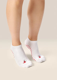  MoveActive Classic Low Rise Grip Socks - Chilli