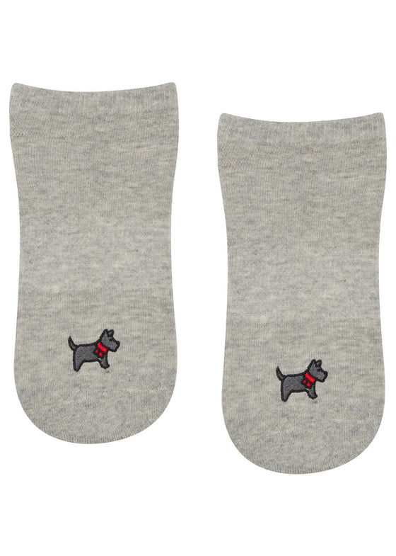 MoveActive Classic Low Rise Grip Socks - Cosy Pup Marle Grey