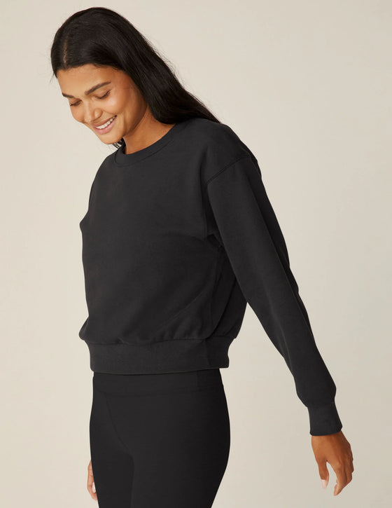 Beyond Yoga LuxeFleece Crewneck Sweatshirt - Black