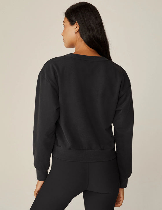Beyond Yoga LuxeFleece Crewneck Sweatshirt - Black