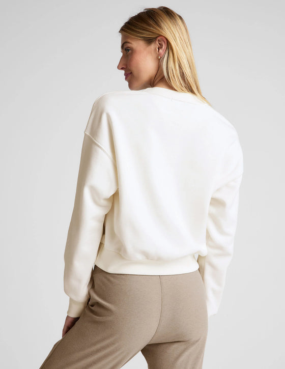 Beyond Yoga LuxeFleece Crewneck Sweatshirt - Fresh Snow