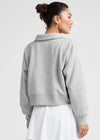 Beyond Yoga Luxefleece Collared Sweatshirt - Light Heather Grey