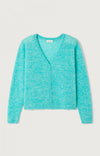 American Vintage Cardigan NUG19A - Fluro Turquoise
