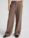 Beyond Yoga Status Wide Leg Trousers - Khaki