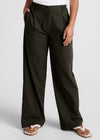 Beyond Yoga Status Wide Leg Trousers - Slate Green