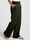 Beyond Yoga Status Wide Leg Trousers - Slate Green