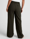 Beyond Yoga Status Wide Leg Trousers - Olive Ink
