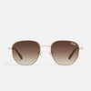 Quay Big Time - Brushed Gold Frame / Brown Lens