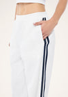 P.E Nation Relay Spray Track Pant - White/Dark Navy
