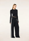 P.E Nation Retreat Knit Pant - Black/Whisper White
