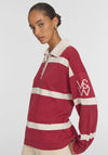 Viktoria & Woods Rival Polo Knit - Scarlett Stripe