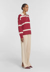 Viktoria & Woods Rival Polo Knit - Scarlett Stripe
