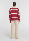 Viktoria & Woods Rival Polo Knit - Scarlett Stripe