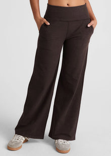  Beyond Yoga Spacedye Laid Back Wide Leg Pant - Dark Chocolate Heather