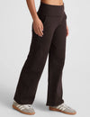 Beyond Yoga Spacedye Laid Back Wide Leg Pant - Dark Chocolate Heather
