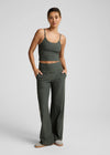 Beyond Yoga Spacedye Laid Back Wide Leg Pant - Dusty Forest Heather