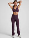 Beyond Yoga Spacedye Practice Pocket Bootleg Pant - Eggplant Purple Heather